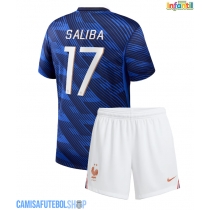Camisa de time de futebol França William Saliba #17 Replicas 1º Equipamento Infantil Mundo 2026 Manga Curta (+ Calças curtas)